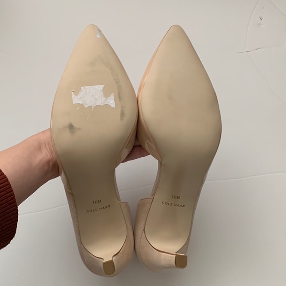 NWOT Cole Haan Highline Natural Tan Half Vamp Heels Pumps - Picture 10 of 12